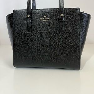 Kate Spade Grand Street Small Hayden Black Leather Satchel